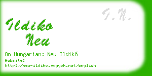 ildiko neu business card